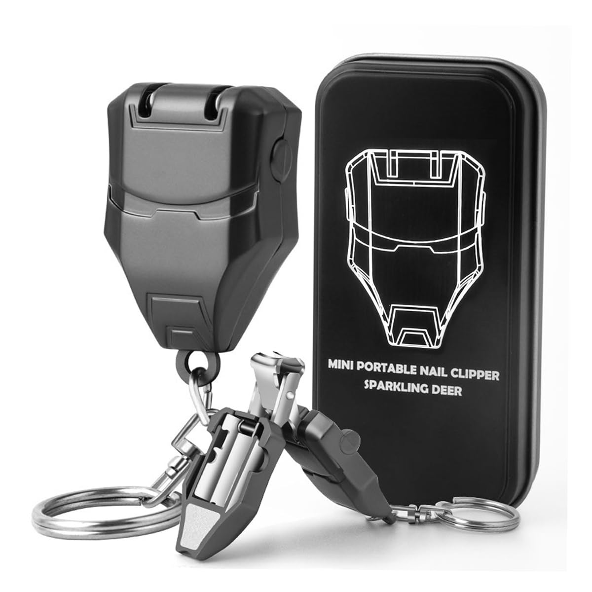 MAYCREATE Folding Nail Clipper with Filer Heavy Duty Nail Clipper for Thicken Nail Travel Nail Trimmer with Key Chain & Storage Box Creative Design Nail Cutter MAYCREATE Folding Nail Clipper with Filer Heavy Duty Nail Clipper for Thicken Nail Travel Nail Trimmer with Key Chain & Storage Box Creative Design Nail Cutter